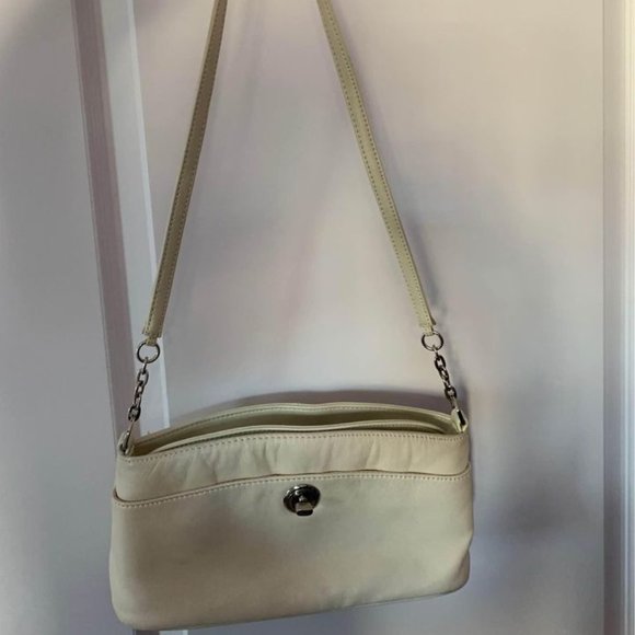 Off white leather vintage Baggs shoulder purse - Picture 5 of 5